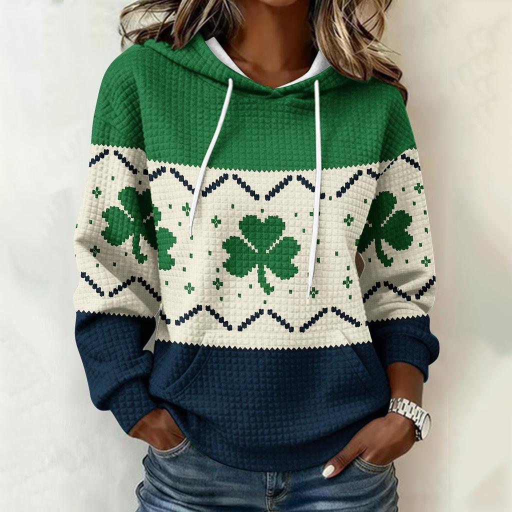 Women's printed loose-fitting long-sleeved blouse