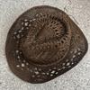 Women's Men's Travel Sunscreen Straw Hat PU Tie-dye Chain Western Outdoor Beach Cap Metal Rivet Travel Holiday Cowboy Hats