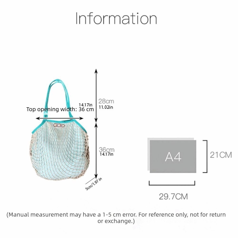 Leisure Summer Woven Shoulder Bag Large Capacity Fashion Nylon Mesh Tote Bag Simple Handbag Beach Handbag Vacation