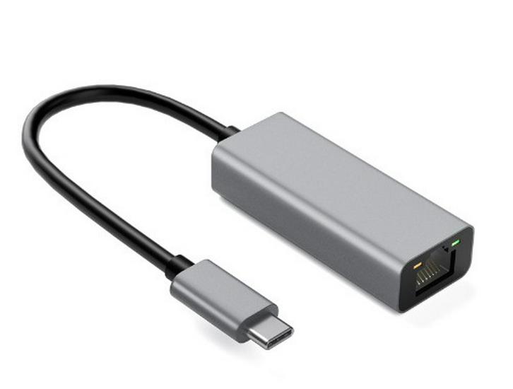 100M Gigabit USB-zu-Ethernet-Adapter, USB zu RJ45, Treiberlos, m. Typ-C-Anschluss