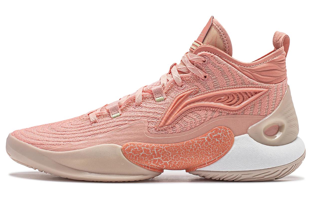 Li Ning YuShuai 18 Basketball Shoes Men s Low Top Pink/Orange ABAU009-4 39.5