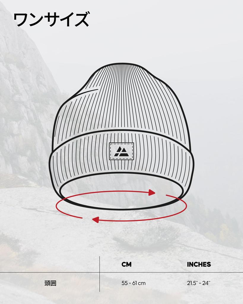 DANISH ENDURANCE Recycled Polyester Knit Beanie Warm for Autumn and Winter Hat, Black,