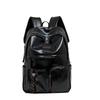 Schoolbag Vintage Leather Backpack Men's Premium Waterproof Commuter Travel Computer Backpack High School Student College Bag