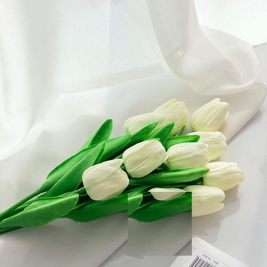 10Pcs Tulip Flowers Artificial Tulip Bouquet PE Foam Fake Flower for Wedding Ceremony Decor Home Garden Bouquet Decoration