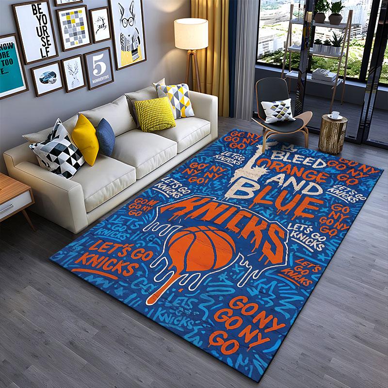 Knicks Basketball Fan Carpet Suitable As a Non-slip Mat for the Living Room or Bedroom Sofa