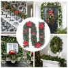 2.7 Meters Luxurious Christmas Garland With Colorful Flowers And Led Lights Perfect For Festive Decorations