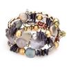 European & American Bohemian Multi-layer Agate Shell Elastic Bracelet for Women