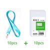 10 Pcs Transparent Badge Holder Neck Strap Set Waterproof  ID Card Bag Lobster Hook Rop Lanyard For Employee Access Control Card
