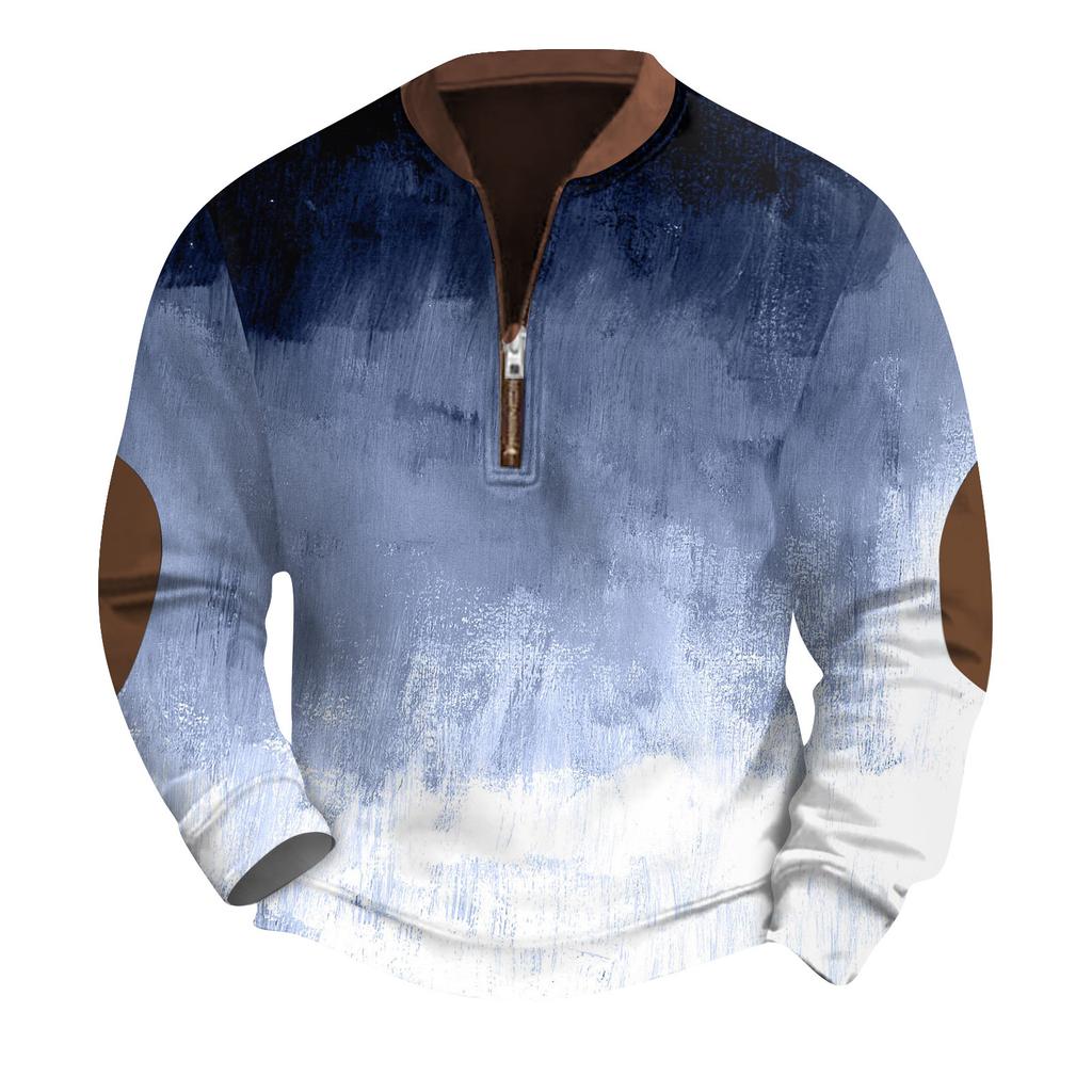 Men's Retro Casual Gradient Printed Sweatshirt