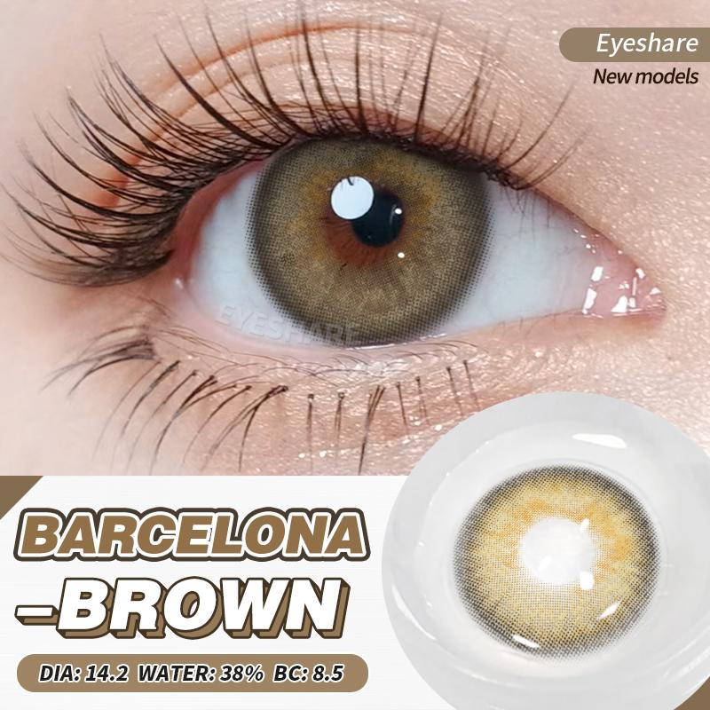 Eyeshare Fashion New Color Contact Lenses Sea Blue Glasses Lenses Dark Brown Gray Natural Beauty Lenses Dark Green Contact Lenses 1 Pair