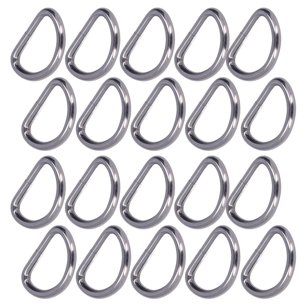 20Pcs D Rings 4x38x23mm Strong Structure Widely Used Elegant Appearance DIY Crafts for Bags Wallets