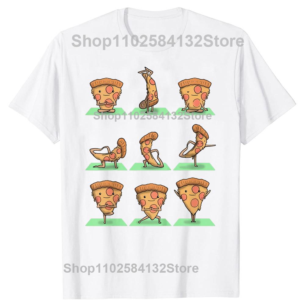 Pizza Yoga Pose Cute Funny Food T Shirt Graphic Cotton Streetwear Short Sleeve Birthday Gifts Summer Style Tshirt Unisexs Clothing