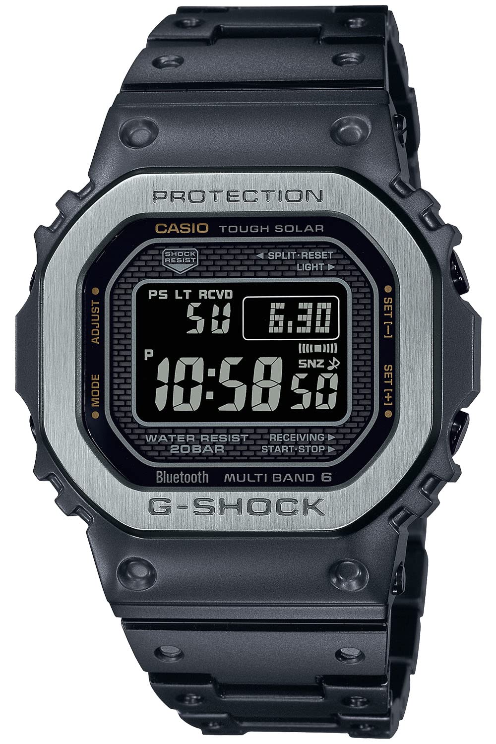 

Casio G-Shock Watch GMW-B5000MB-1JF, Men s, Bluetooth, Full Metal, Radio-Controlled, Solar-Powered, Multi-Finished Black, Authentic Japanese Product
