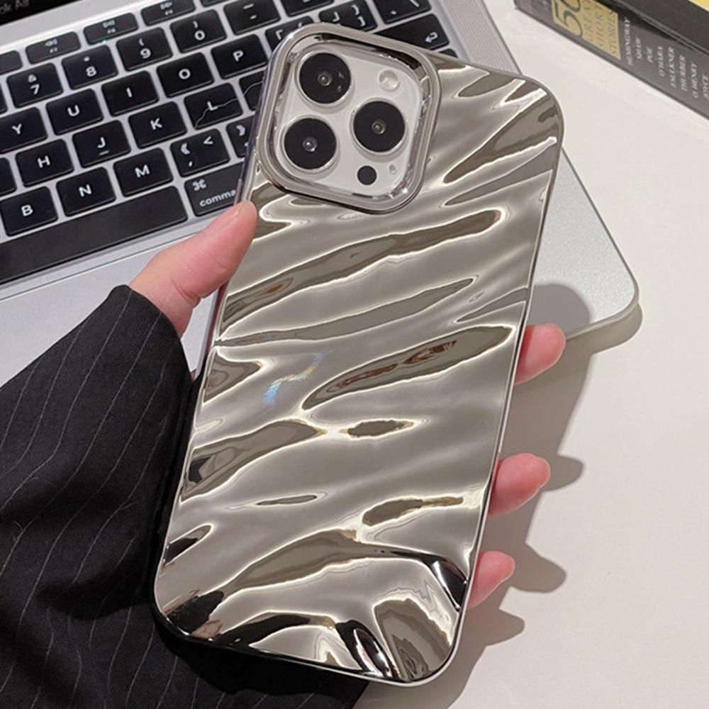 

For iPhone 16 Pro Max Case Wave Texture TPU Shockproof Phone Cover A