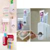 Automatic Toothpaste Dispenser And Toothbrush Holder Plastic Bathroom Organizer