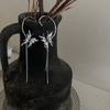 Retro Personality Liquid Metal Butterfly Long Tassels Stud Earring Integrated Ear Bone Clip Earring Ear Hanging Designer Jewelry
