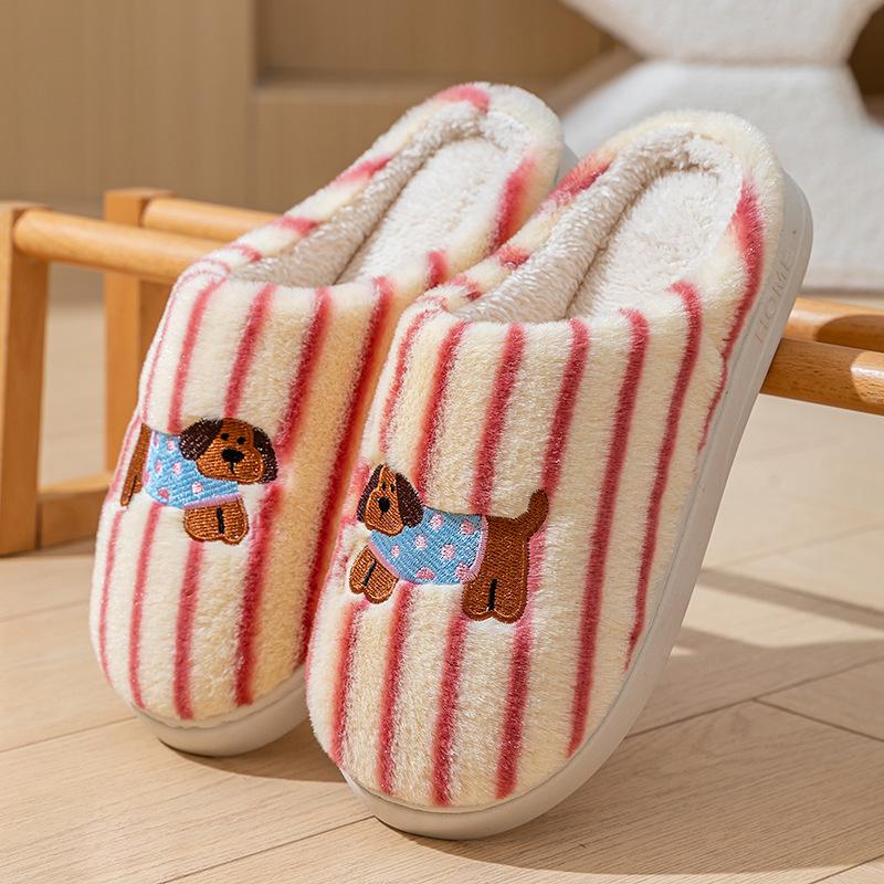 Warm Home Couple Home Autumn and Winter New Cotton Slippers Women's Winter Indoor Wear-resistant Soft-bottomed Cotton Slippers Men