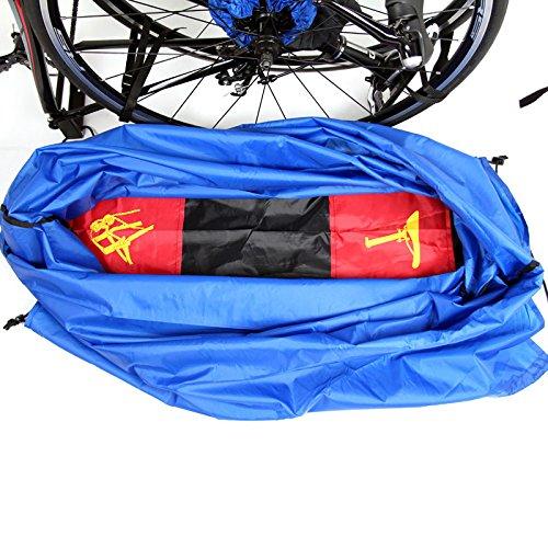 R250 (R25-M-RRB-100BL) Blue Lightweight Vertical Bike Bag with Frame Cover, Sprocket Cover, and Bike Transport Manual