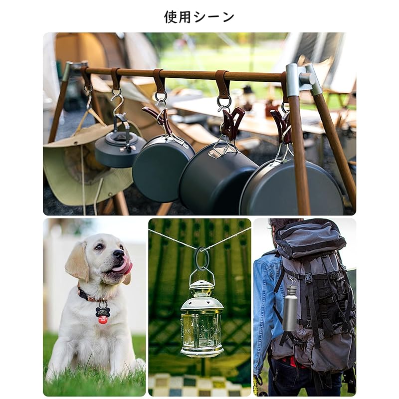 [TIMULTI] round shape carabiner key ring Fashionable Made of aluminum lightweight small size one touch storage Load capacity 10Kg (aluminum black *2