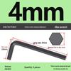 Medium Carbon L-type Hex Key Wrench, Hardened Steel, Black Oxide, 2mm-8mm