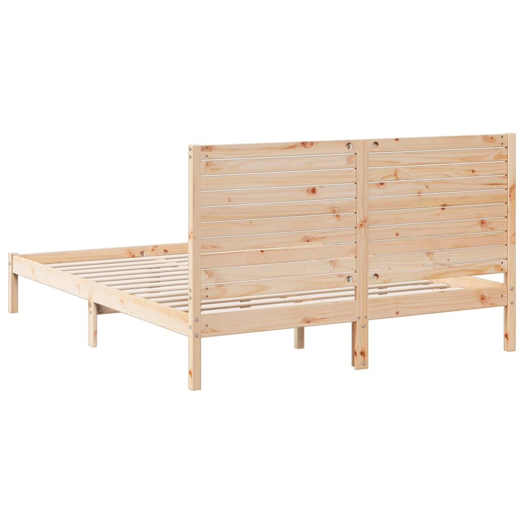 Vidaxl Dłuższe Łóżko Bez Materaca, 160X220 Cm, Lite Drewno