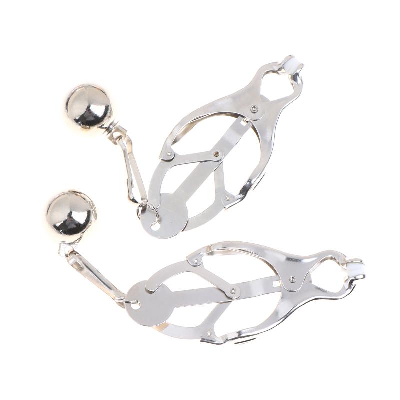2Pcs Hanging Weight Heavy Nipple Clamps Grips Weighted Nipple Clip Silicone Tips,Sex Toys Games For Couples