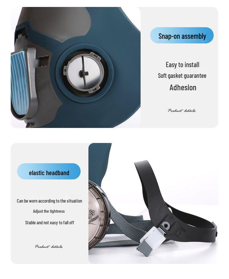 Dustproof High-Efficiency Full Face Mask with Cotton Filter for Industrial and Coal Mine Protection