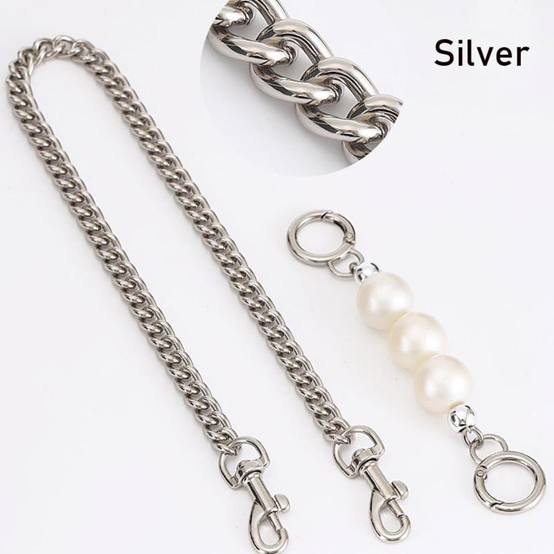 DIY Sturdy Large Imitation Pearl Bead Purse Handle Strap Bag Charms Handbag Chain Replacement Accessories Decoration