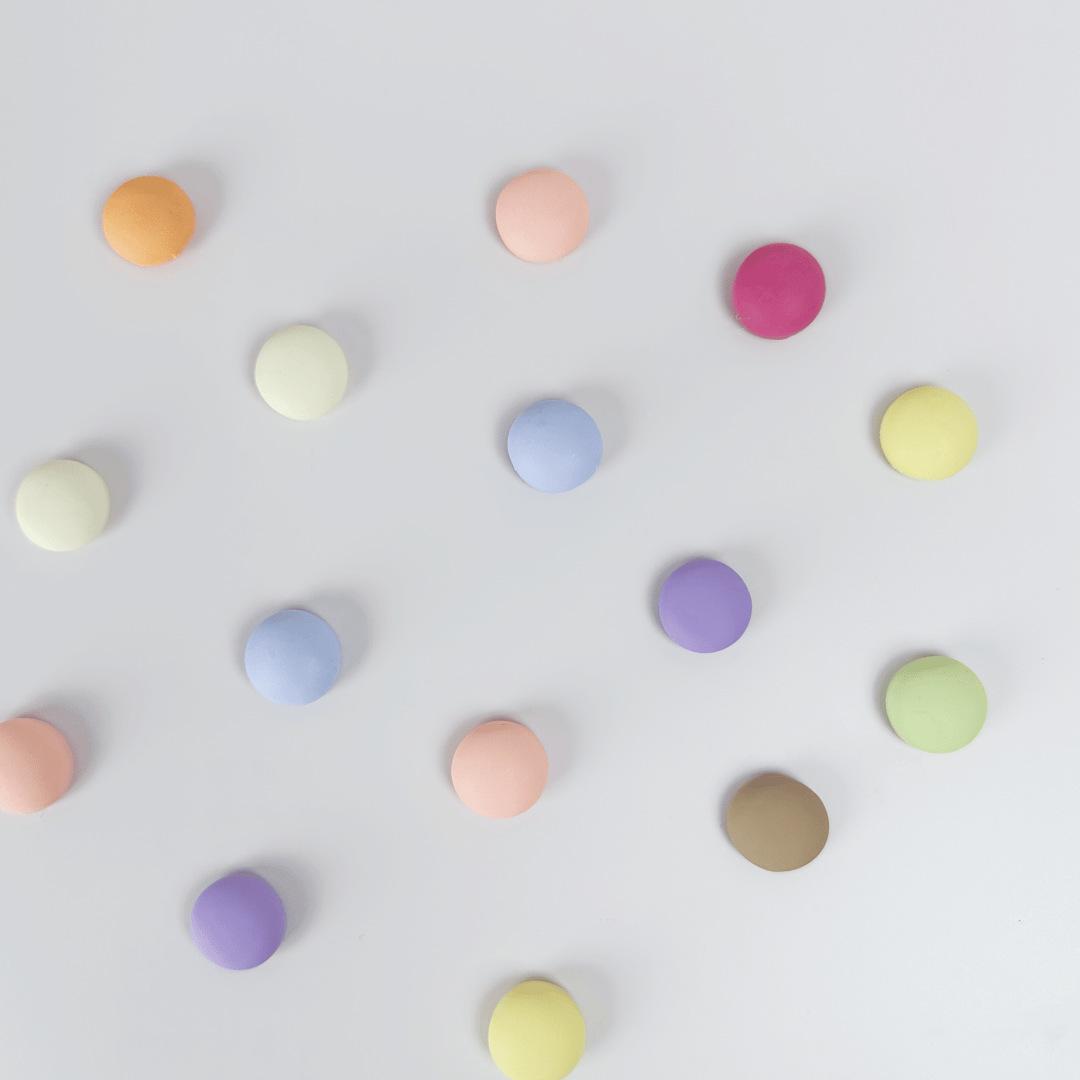 

10pcs Pastel Macaron Fridge Magnets Set - Colorful Round Refrigerator Stickers Cute Decor for Kitchen Whiteboard & Photo Wall
