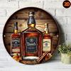 Whiskey Barrel 2D Metal Sign 20x20cm Aluminum Art Plaque for Bar Wall Home Decor