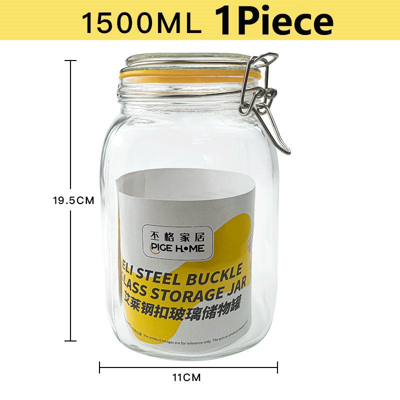 HeY LiLac Glass Mason Jar Wide Mouth Mason Jars with Airtight Lids Large Leak Proof Mason Canning Jar Clear Storage Canister Jar