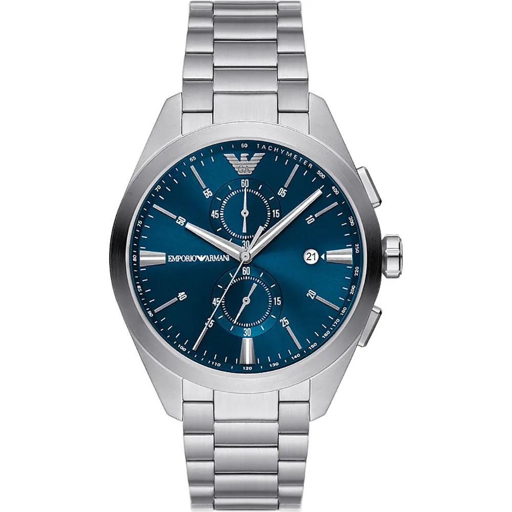 

Emporio Armani Claudio Blue Stainless Steel Men s Quartz Chronograph AR11541 синий