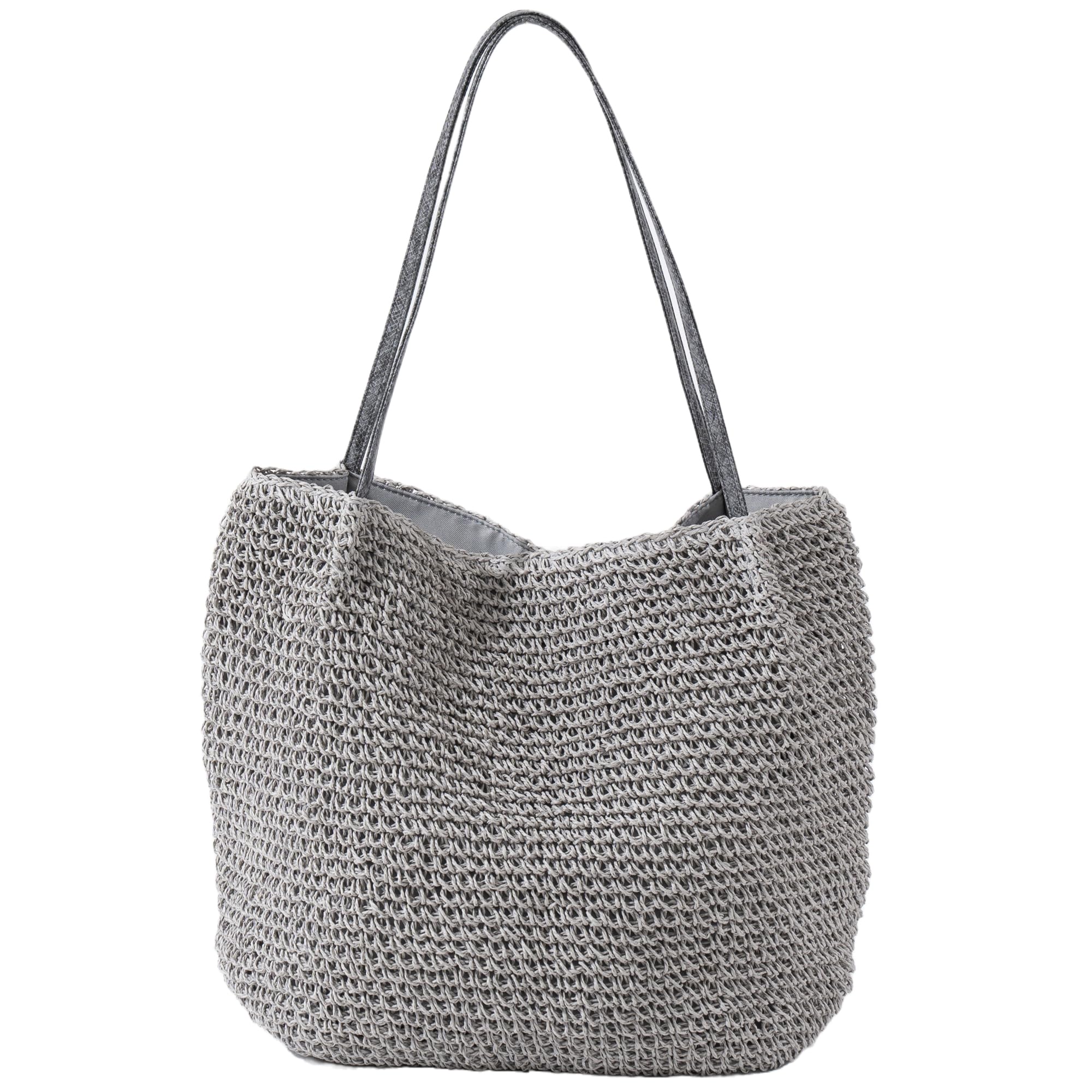 

Garlan Tote Bag Basket Bag Python Pattern PU Leather Synthetic Leather Handle Paper Gray [Heini] Women s сірий колір