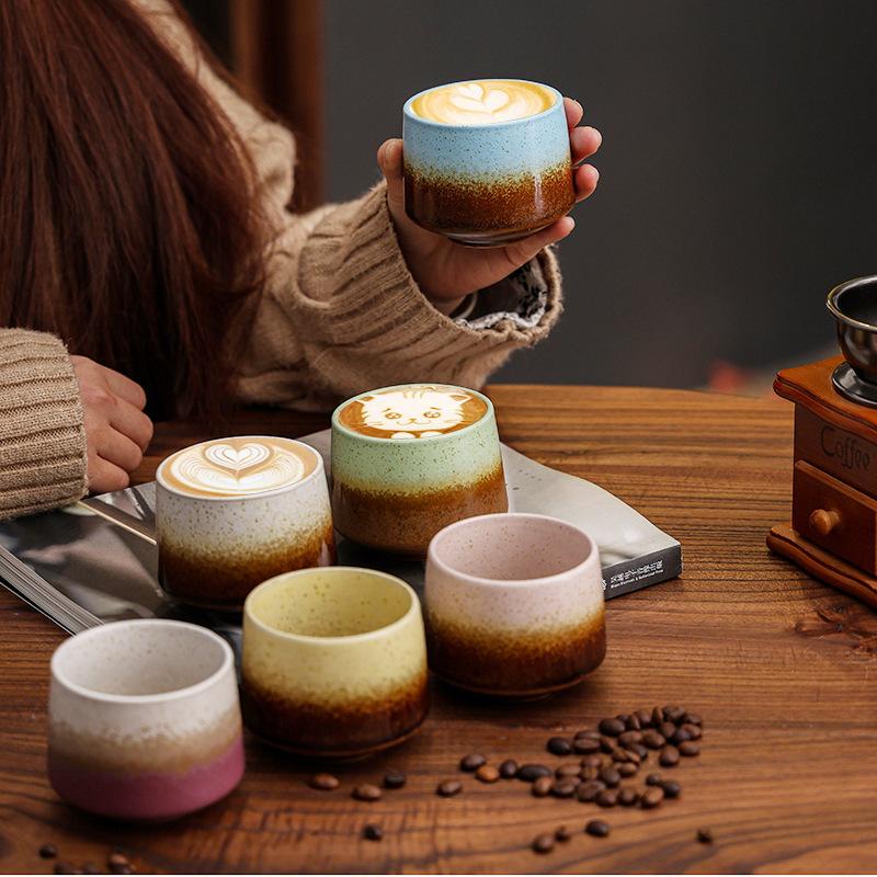 Ceramic Cup Kiln Change Cup Master Cup Japanese Teacup Coarse Pottery Retro Concentrated Coffee Mug Single Mug