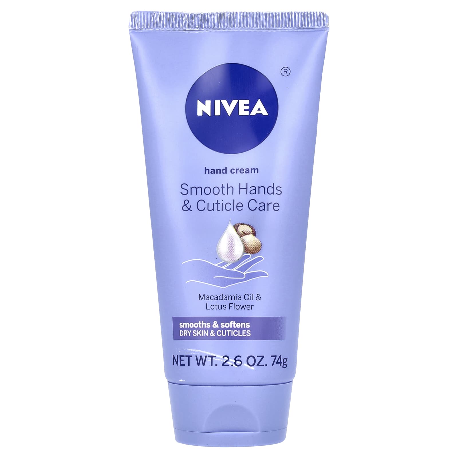 

Nivea, Крем для рук, масло макадамии и цветок лотоса, 2,6 унции (74 г)