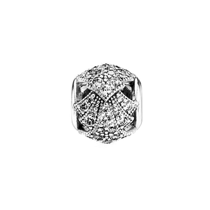Pandora Oriental Fan Shape with Transparent Cubic Zirconia Pendant Women's Silver 791906CZ