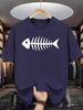 2026 Unisex Frühling Einfaches Fischgrätenmuster Druck T-Shirt Baumwolle Unisex Streetwear Übergroß Locker Lässig Klassisch Kurzarm