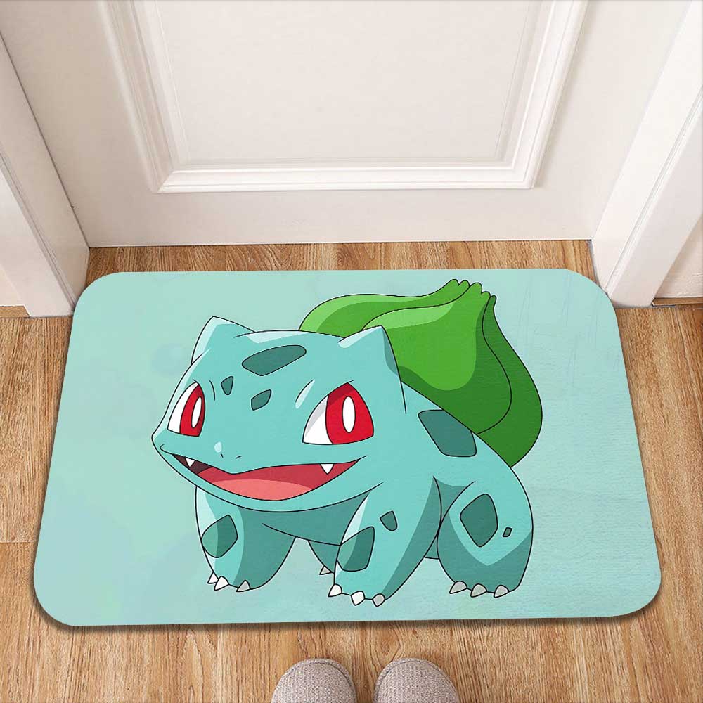 

Kitchen Carpet Kawaii Poke-Bulbasaurs Room Mats Modern Home Decoration Bedside Mat Bathroom Rug Entrance Doormat Floor Carpets 40cm x 60cm