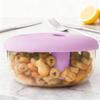 No-Mess Snack Box Transparent Sealed Box with Silicone Lid Reusable Cookies Storage Container Prevent Fingers from Getting Dirty for Picnic Camping