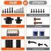 280PCS 10.9 Grade Black Flange Bolt Kit, M6x1.0 M8x1.25 M10x1.5 Hex Bolts Nuts Washers Set for Automotive (12-30mm)