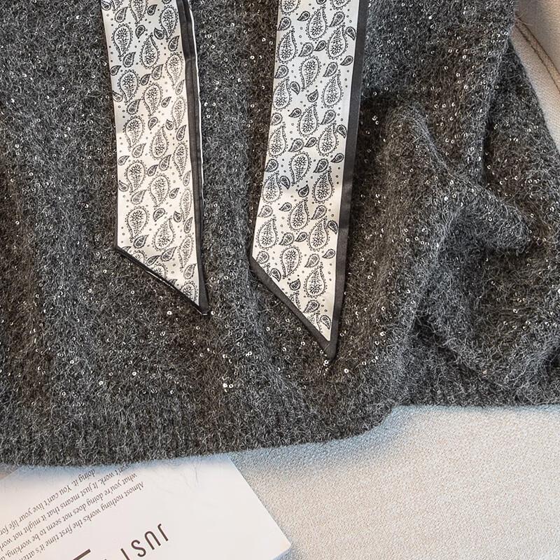 Dam Lammullsblandning V-ringad Stickad Väst