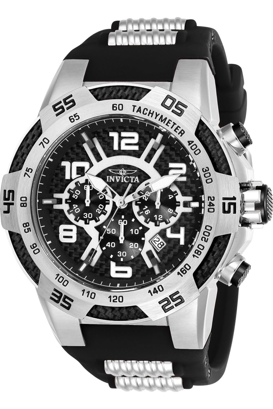 Мужские кварцевые часы Invicta  Speedway , нержавеющая сталь и силикон, повседневные, двухцветные, цвет (Модель 24229?)