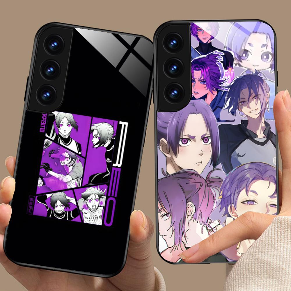 Blue Lock Reo Mikage Glass Mobile Phone Case for Samsung Galaxy A56 55 54 53 52 51 36 35 34 23 16 15 5G Colorful Cover