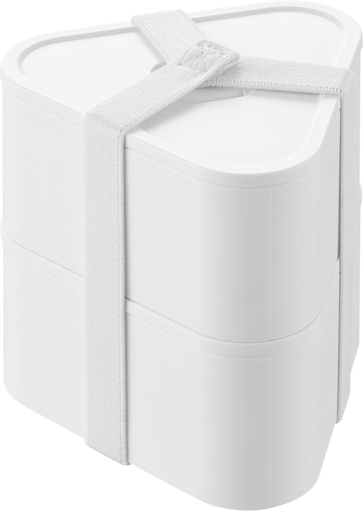 Yamazaki Tower Tower Airtight Rice Ball Set of W x D x H and Freezer 10470 Valve-Equipped Case, 2, White, 10.6cm 9.8cm 10.3cm (2 Tiers), Microwave,