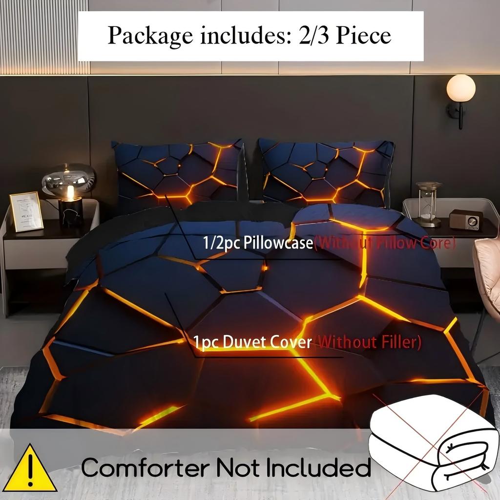Irregular Geometric Lava Gradient 3D Print Quilt Cover Abstract Elegant Bedding Set Pillowcase Luxury Home Textiles Duvet Cover