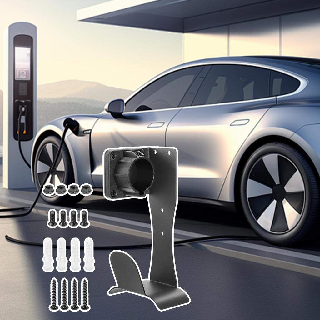 Electric Car Charger Holder Wall Mount Stainless Steel Wall Mount Auto Supplies EV Charger Stand For Home Camping Daily