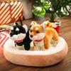 Juguete de Peluche Akita Inu Simulación Realista Animal de Peluche Lindo Kawaii Sentado Peludo Perro Dachshund para Niñas Niños Bebé Regalo Decoración