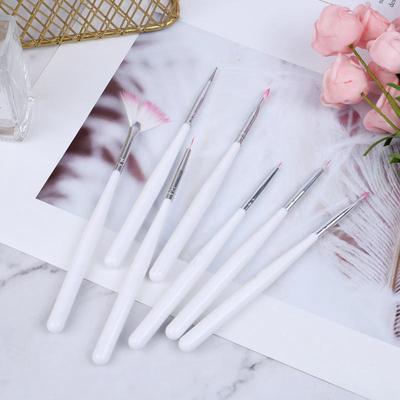 UV Gel Brush Liner Painting Pen Acrylic Drawing Brush for Nails Gradient Rhinestone Handle Manicure Nail Art Tool