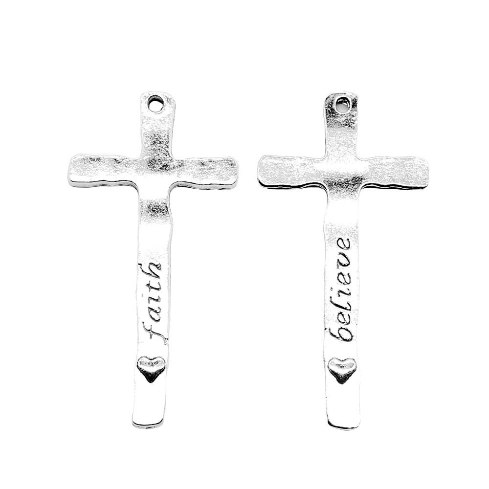 Hollow Cross Charms Multi Color Alloy Pendants For Gothic Christian Jewelry Accessories