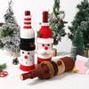 Merry Christmas Festival Decoration Supplies Christmas Wine Bottle Covers Knitted Wine Bottle Bags for Christmas Birthday Party